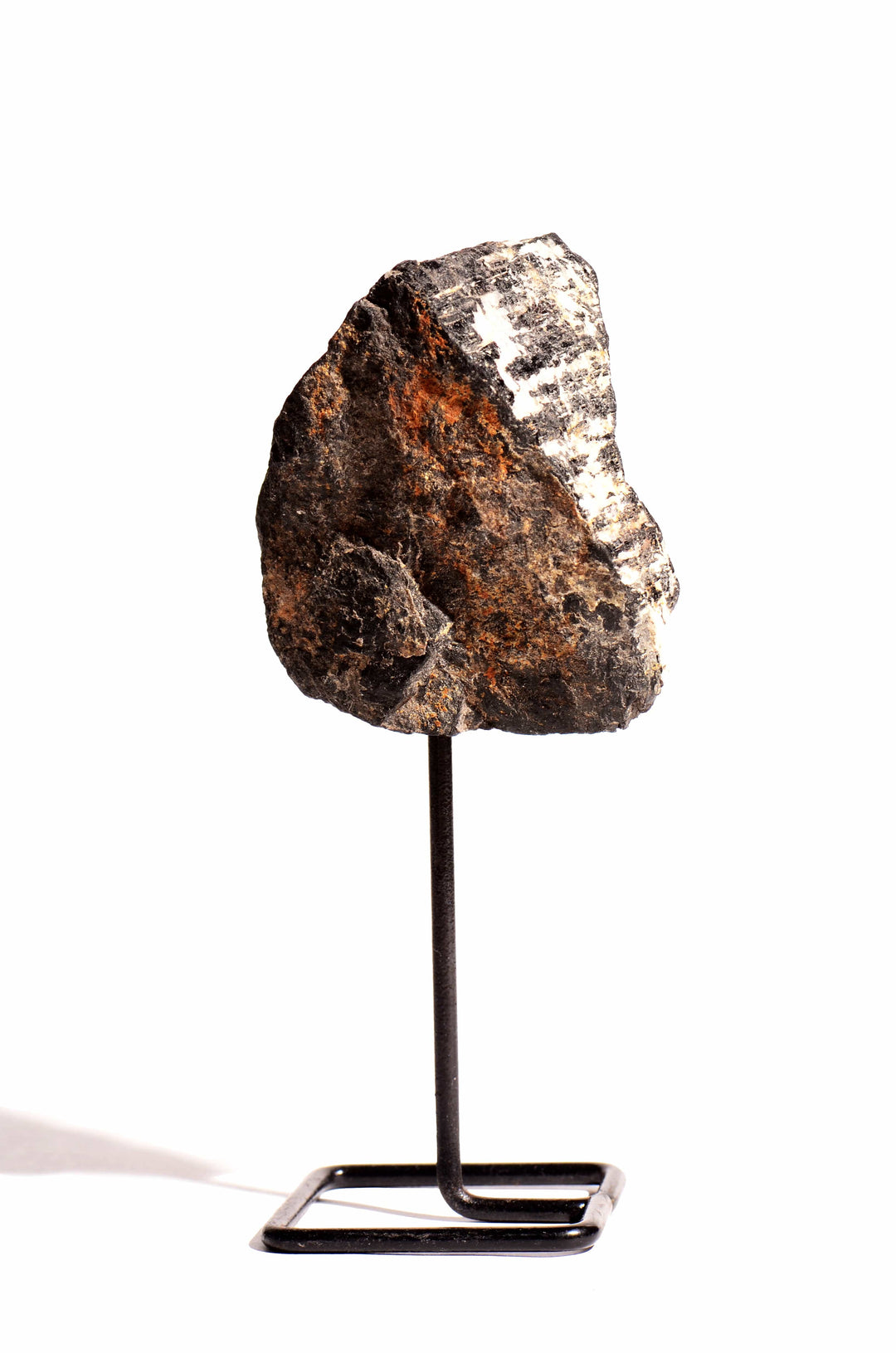 healing crystals: raw black tourmaline on pin stand