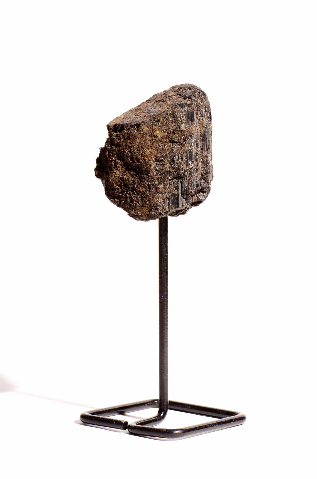 healing crystals: raw black tourmaline on pin stand