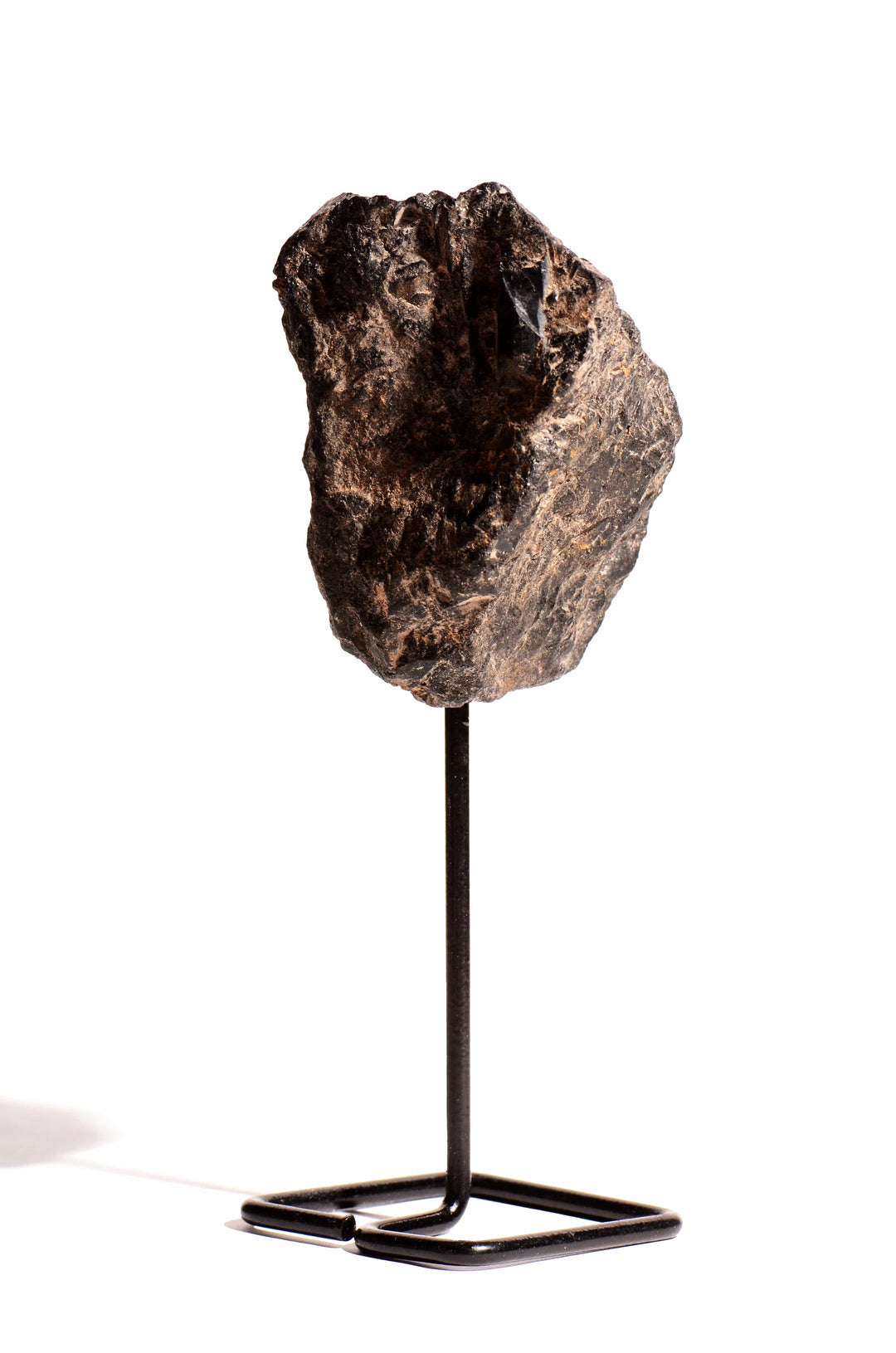 healing crystals: raw black tourmaline on pin stand