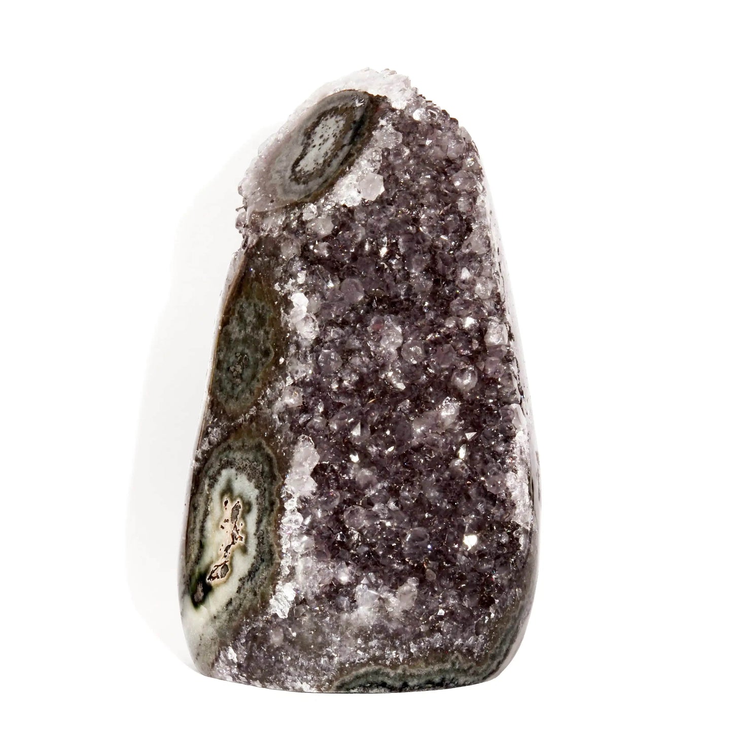 Buy Amethyst as a crystal known for protection and intuition.