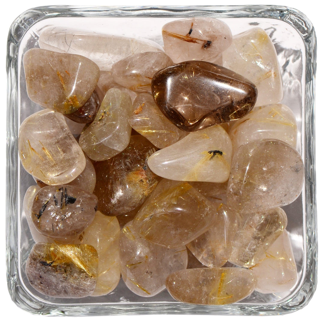 Rutilated Quartz Tumbled Stone - Polished