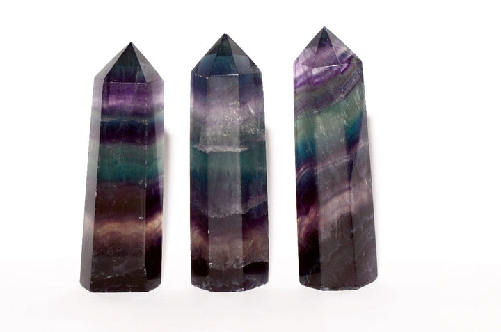 Rainbow Fluorite Point - Flat Base