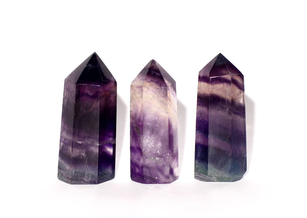 Rainbow Fluorite Point - Flat Base
