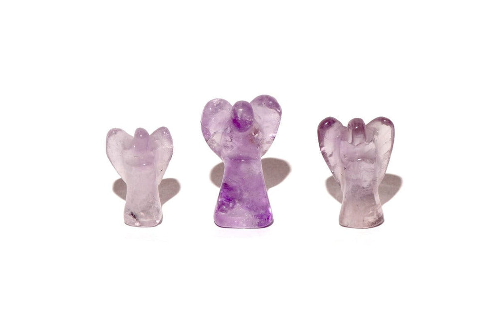 healing crystals: amethyst angel crystal carving