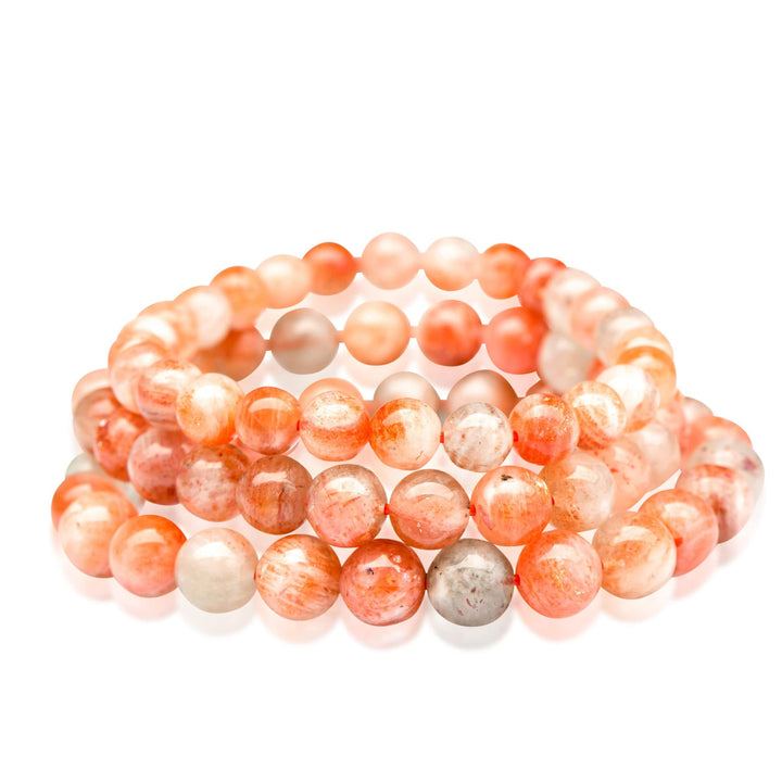 Sunstone Beaded Bracelet - Small Beads - Polished