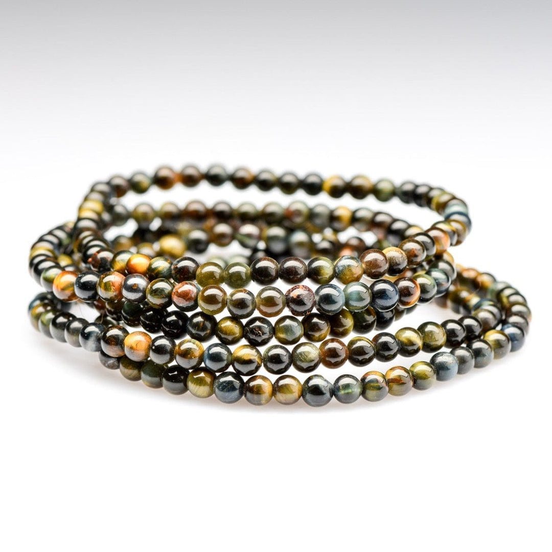 Blue Tiger Eye Beaded Bracelet - Small Beads