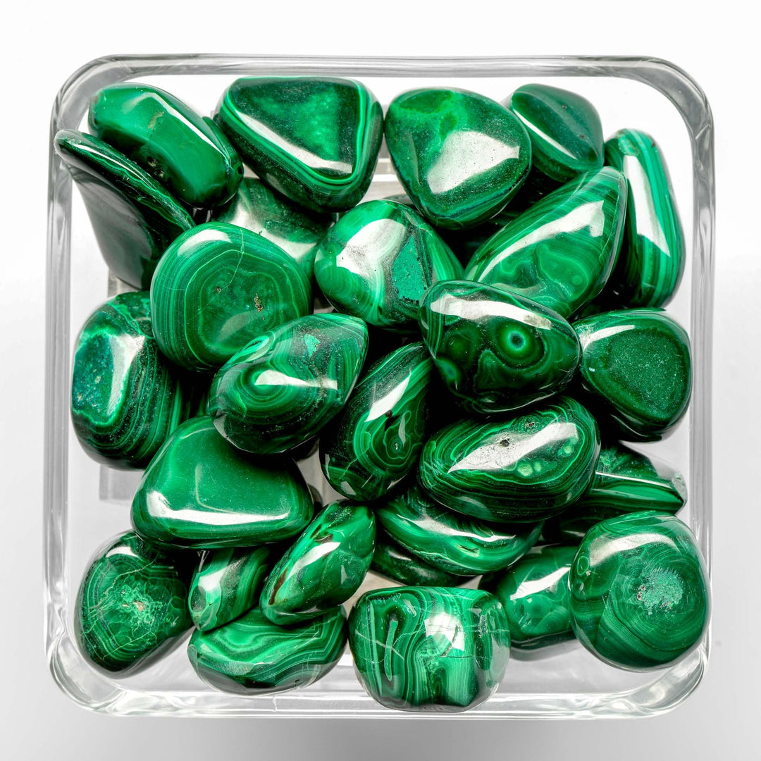 Malachite Tumbled Stone - Polished