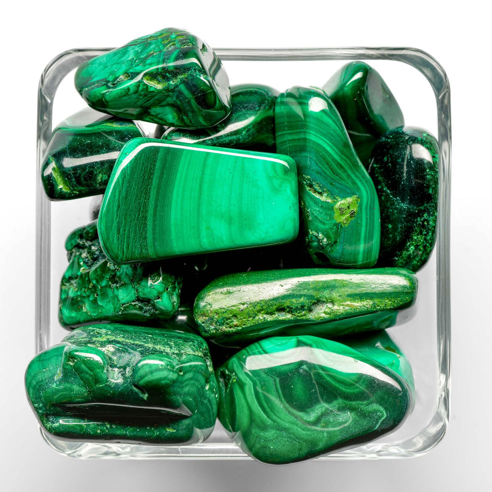 Malachite Tumbled Stone - Polished