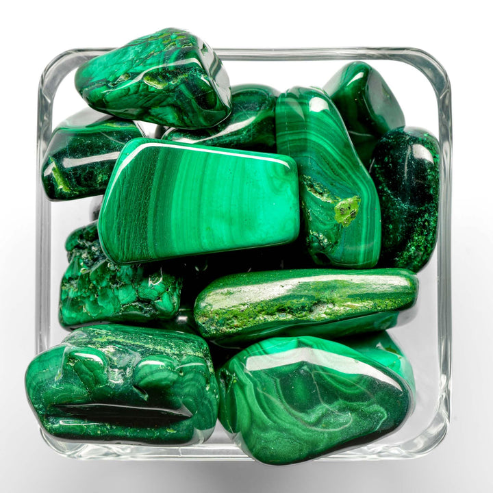Malachite Tumbled Stone - Polished