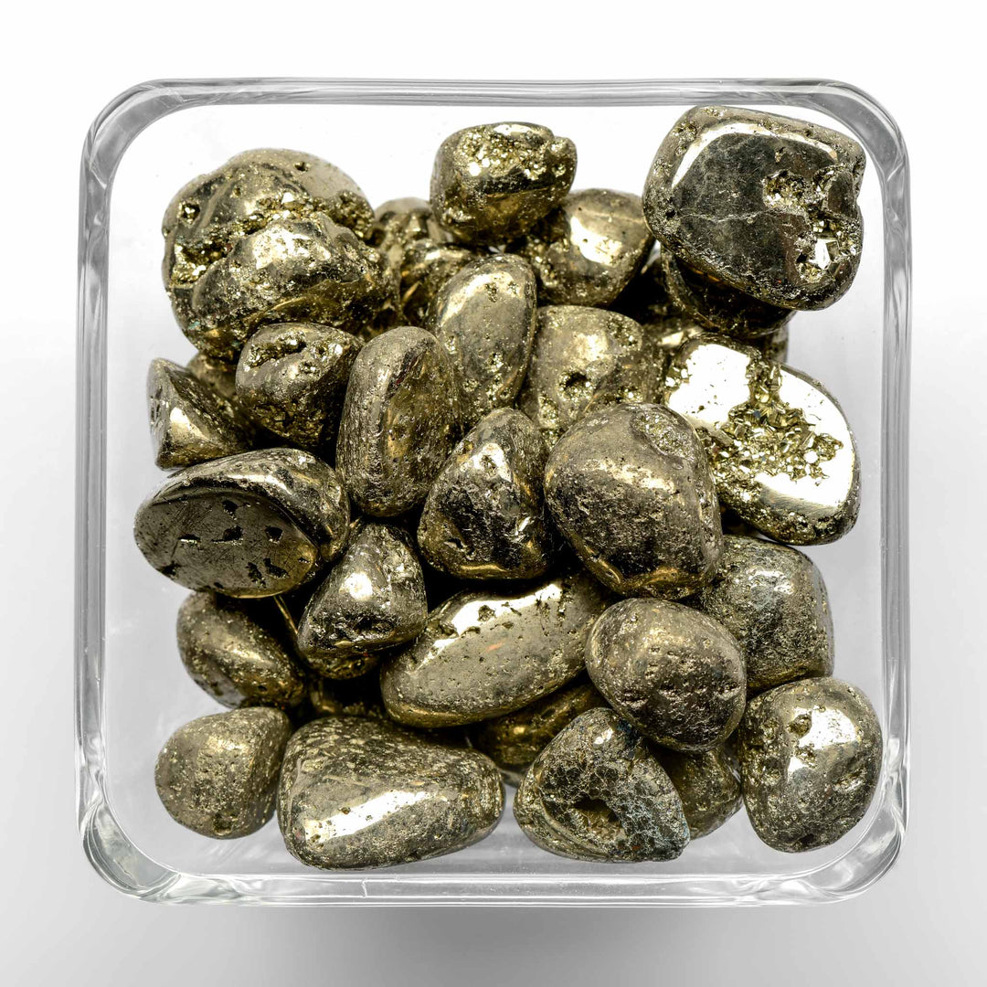 healing crystals: pyrite tumbled stones
