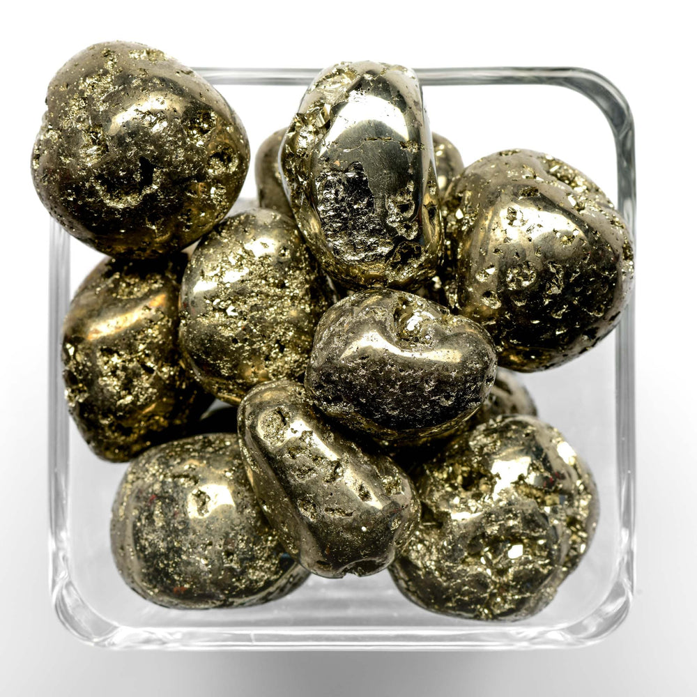 healing crystals: pyrite tumbled stones