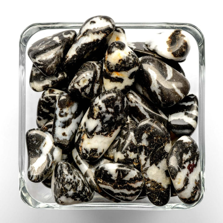 Zebra Marble Tumbled Stone