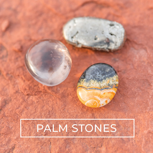 palm stones sitting on a sedona vortex