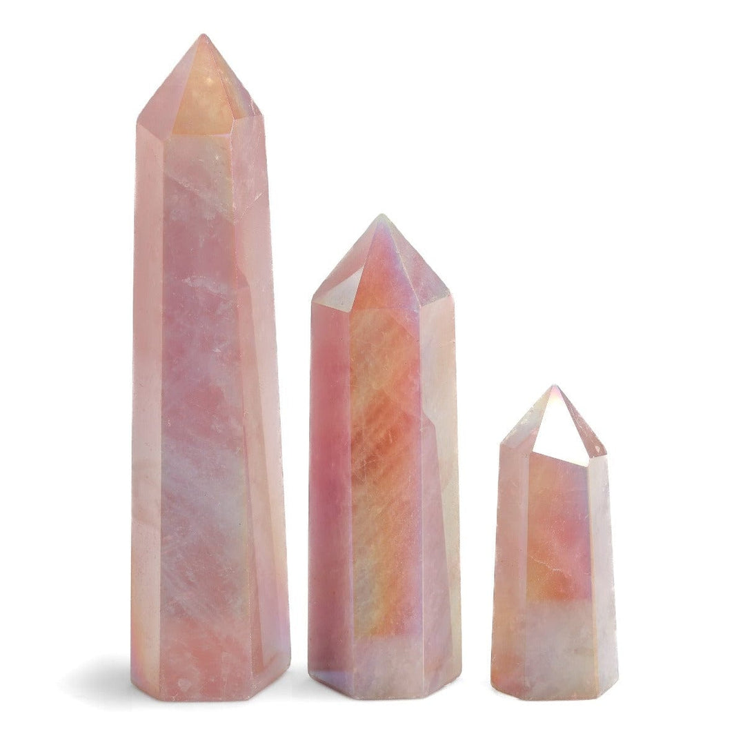 Angel Aura Rose Quartz Point