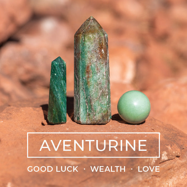 Green Aventurine Crystals On A Sedona Red Rock