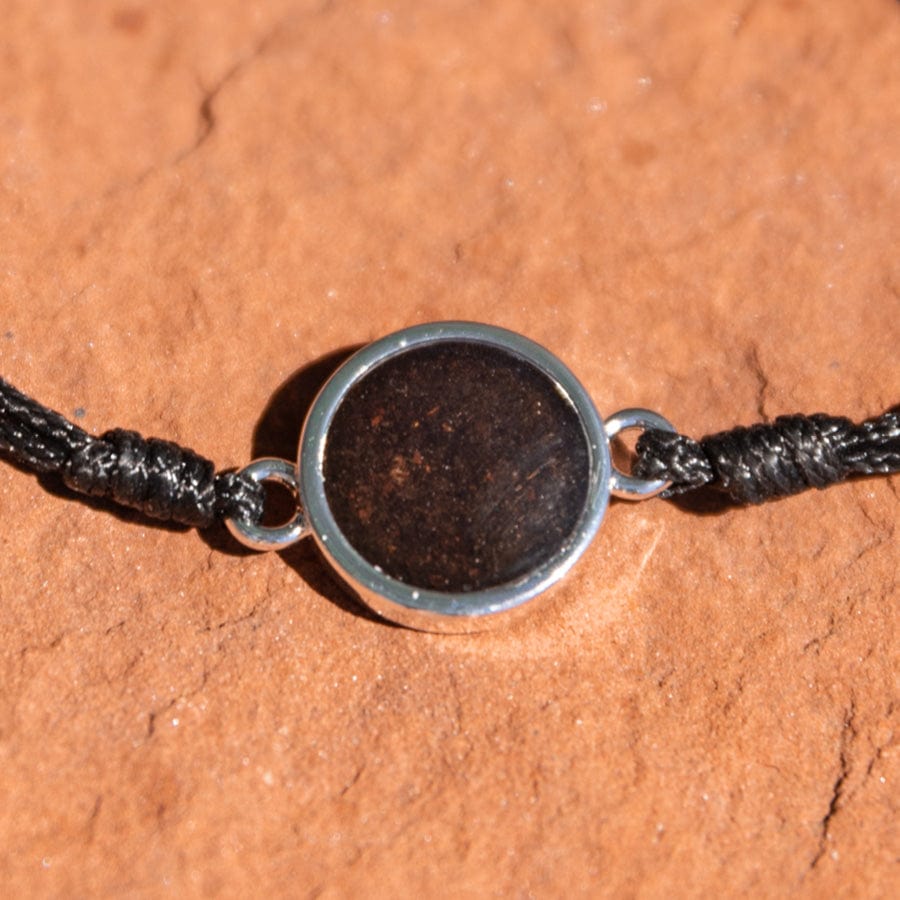 Black Corded Round Cathedral Rock Charged Bracelet