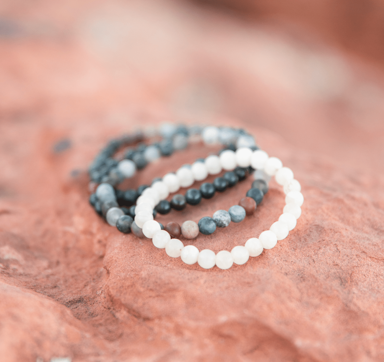 Blue Apatite Beaded Bracelet
