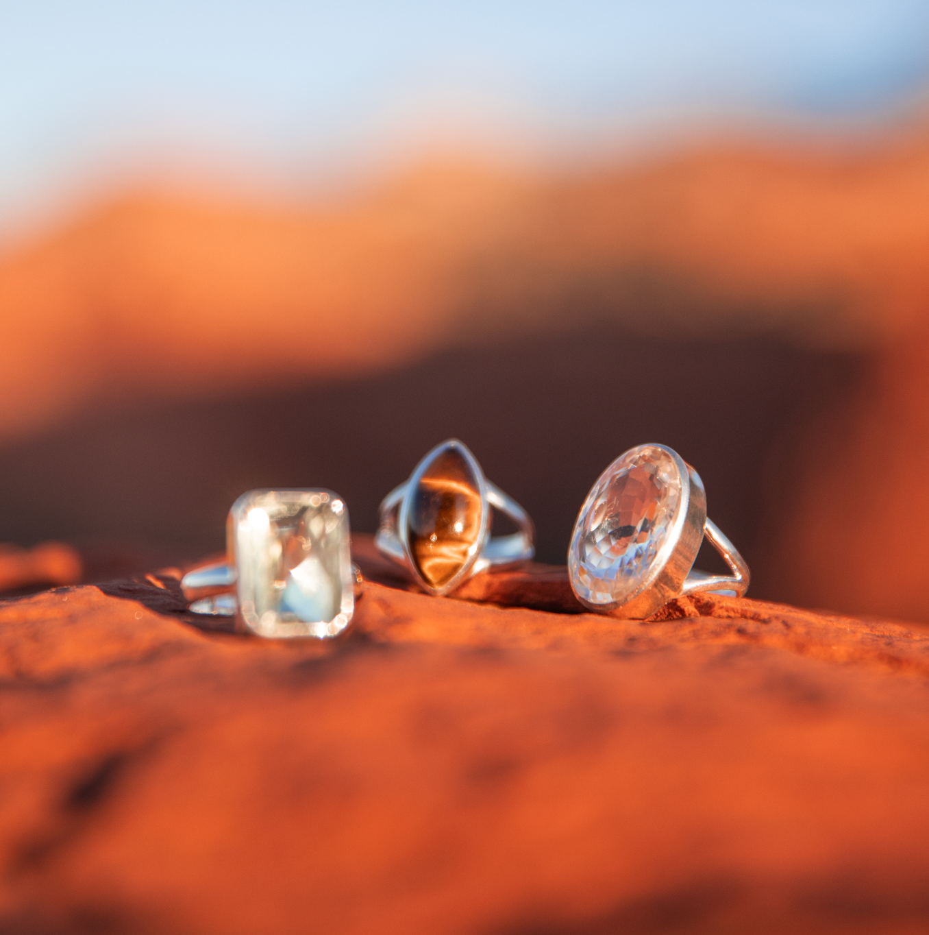 crystal jewelry: crystal rings in sedona, arizona used for energy healing