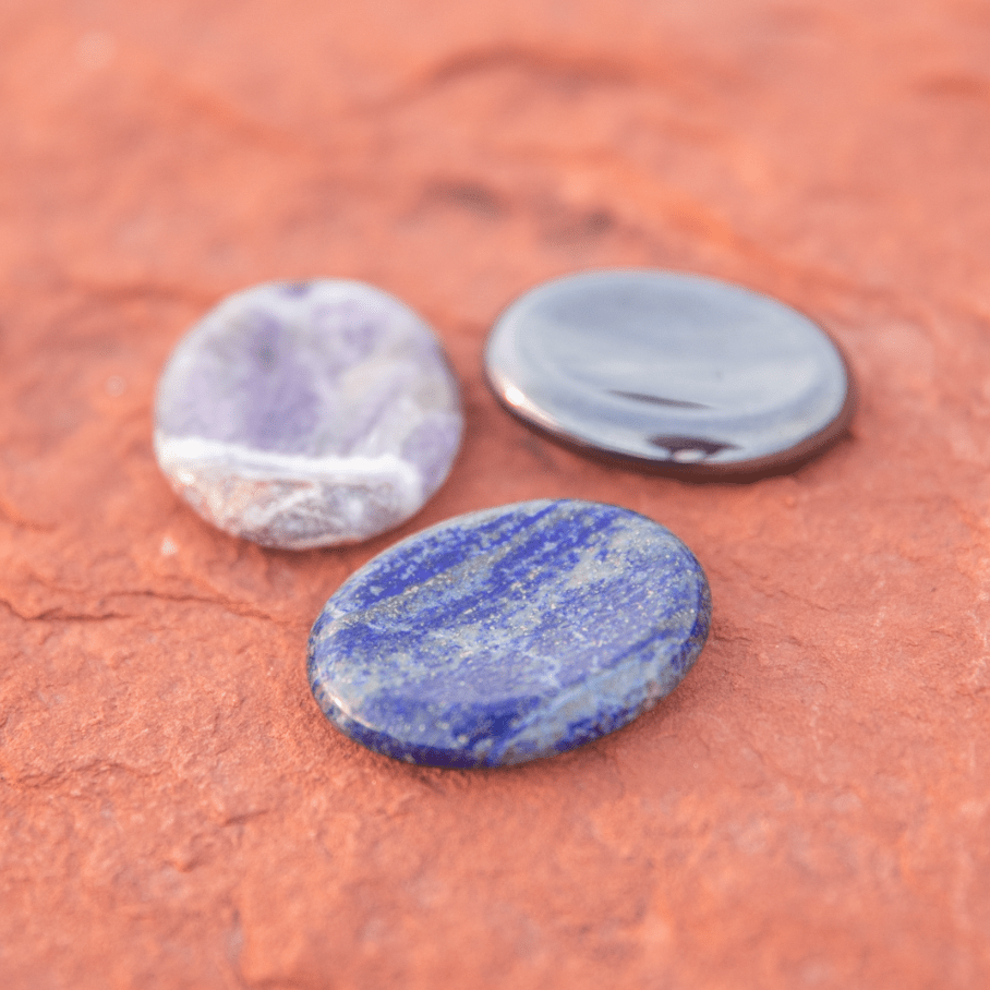 healing crystals: crystal worry stones in sedona, arizona used for energy healing