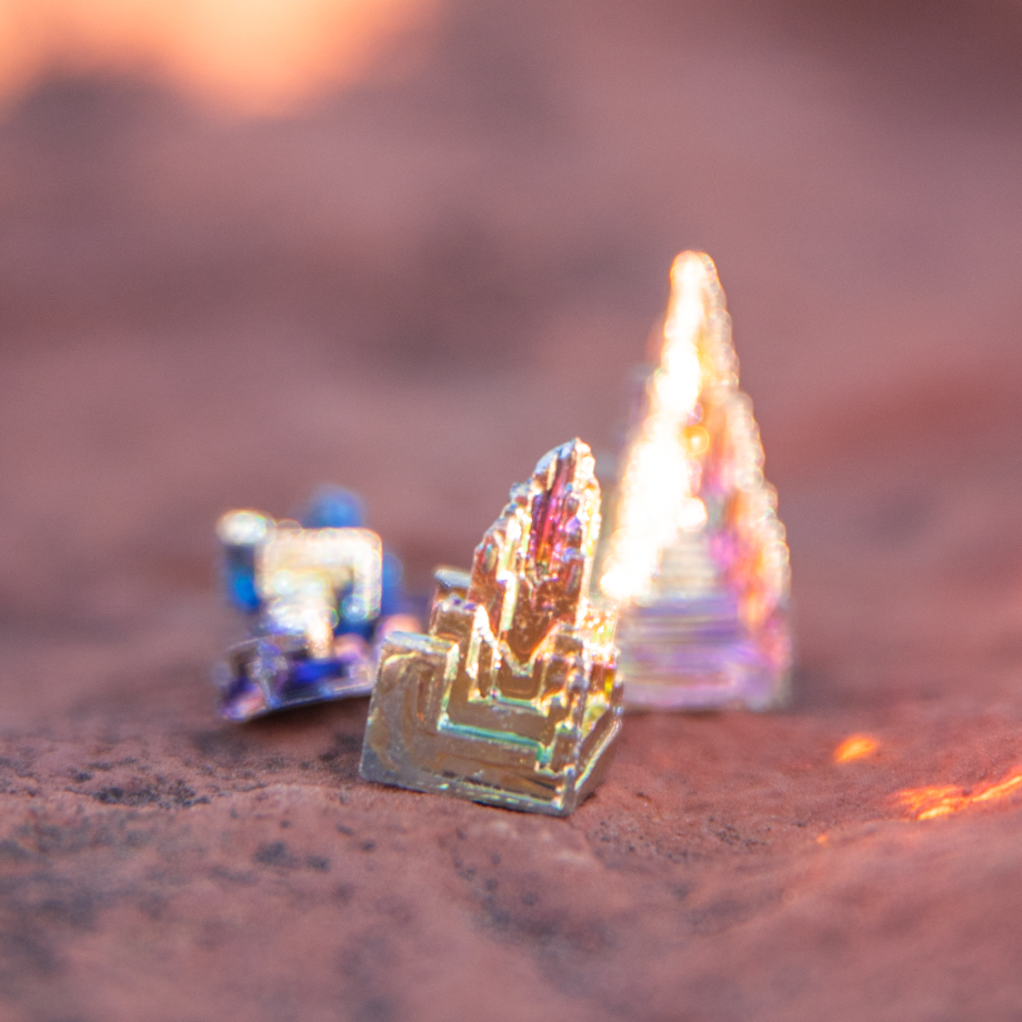 healing crystals: bismuth crystal in sedona, arizona used for energy healing