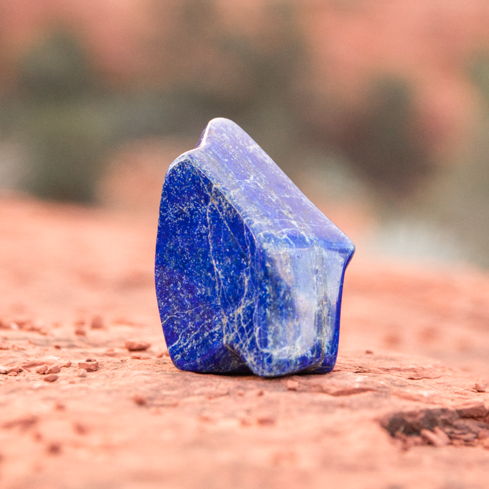 healing crystals: lapis lazuli in sedona, arizona used for energy healing
