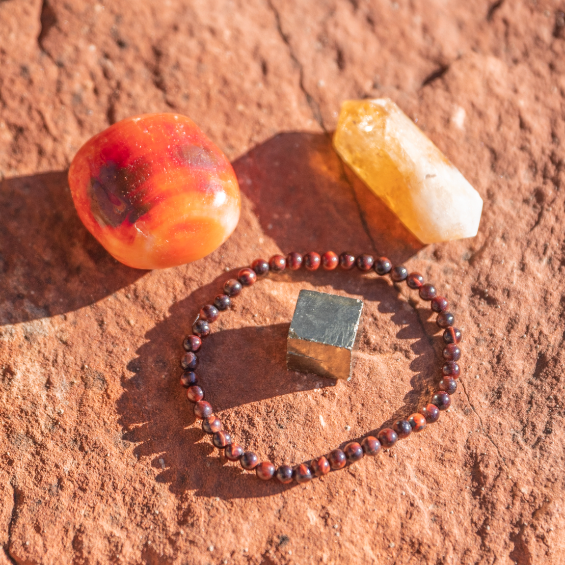 healing crystals: a bundle of crystals used to help with creativity in sedona, arizona