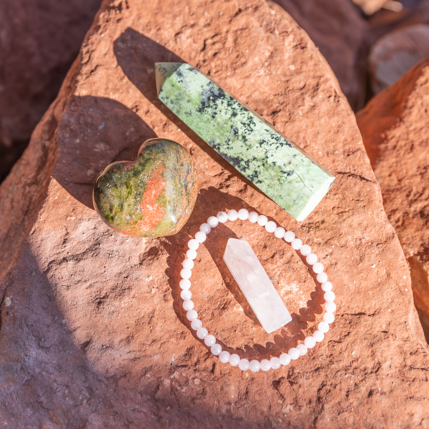 healing crystals: a bundle of crystals used to help with fertility in sedona, arizona