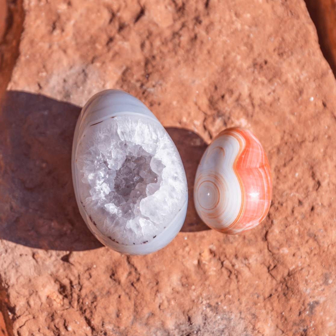 healing crystals: crystal egg in sedona, arizona used for energy healing