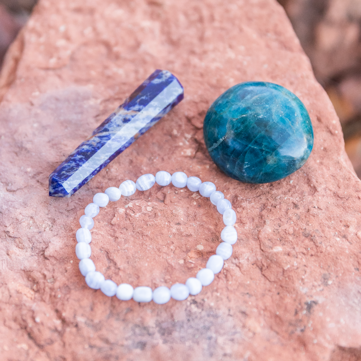 healing crystals: a bundle of crystals used for better communication in sedona, arizona