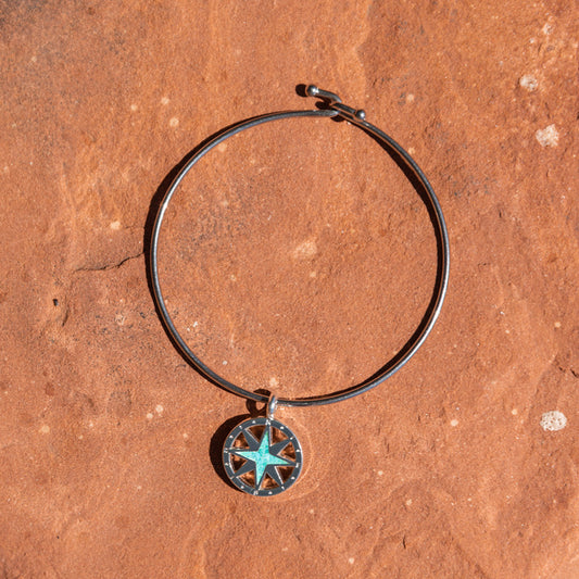 Beach Bangle Turquoise Charged Compass Bracelet