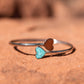Twist Bypass Cuff Turquoise/Bell Rock Charged Heart Bracelet