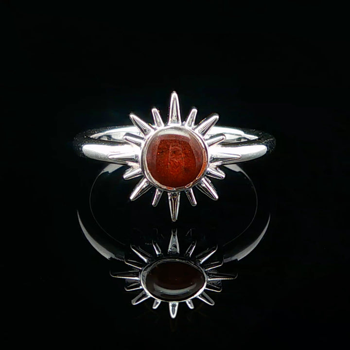 The Vortex Ring Collection: Delicate Sunburst Bell Rock Dune Ring front view