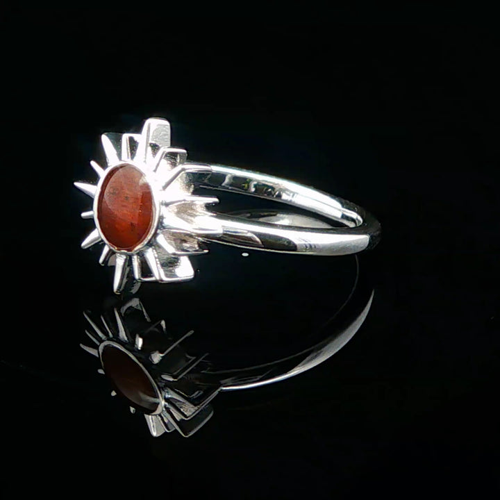 The Vortex Ring Collection: Delicate Sunburst Bell Rock Dune Ring side view