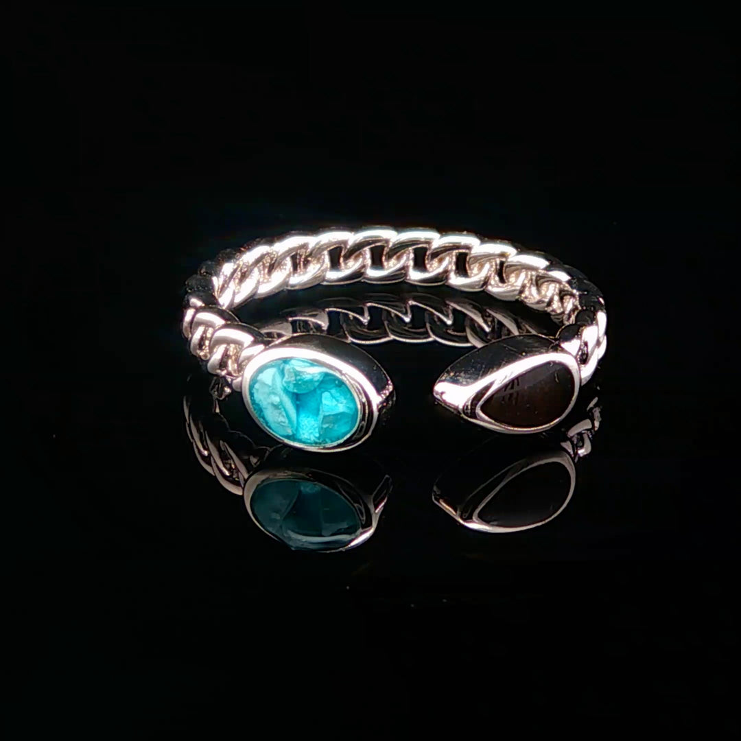The Vortex Ring Collection: Stepping Stones Cathedral Rock &amp; Turquoise Ring front view again