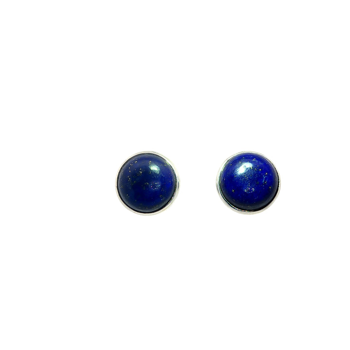 Lapis Lazuli Stud Earrings | Sterling Silver