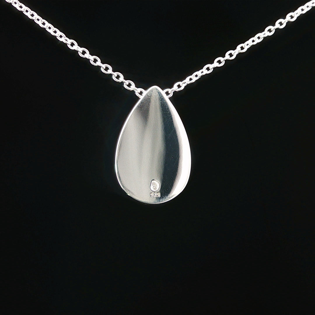 Teardrop Bell Rock & Turquoise Necklace with Diamonds