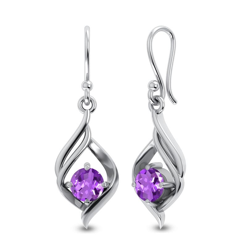 Amethyst Sterling Silver Earrings