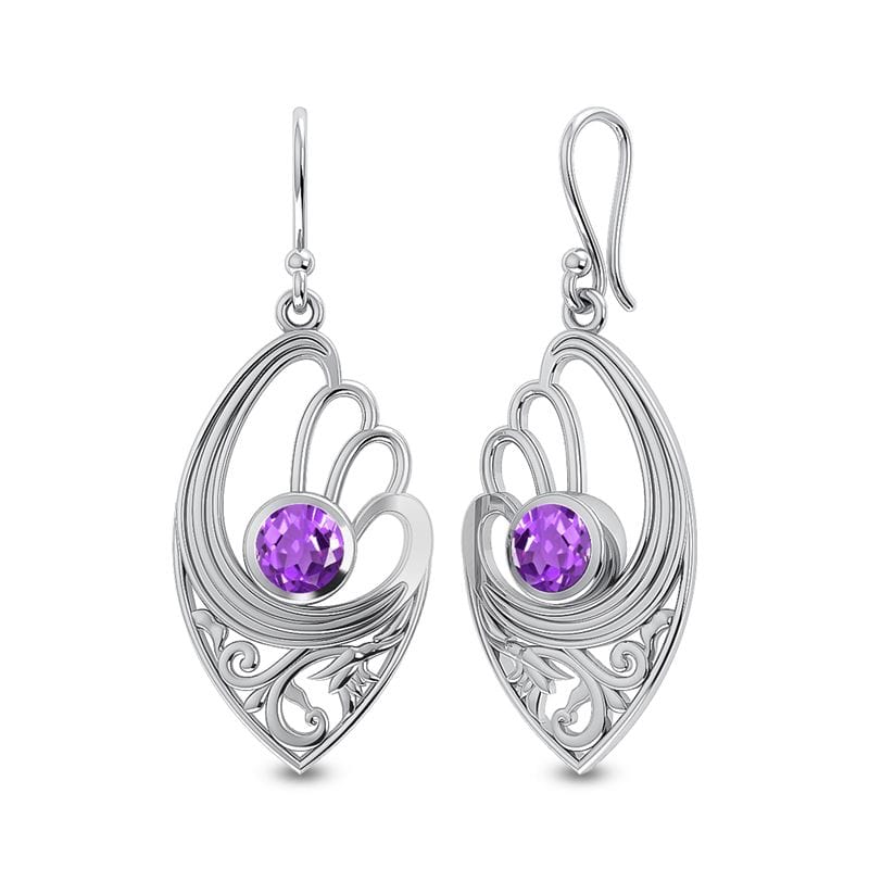 Amethyst Sterling Silver Earrings
