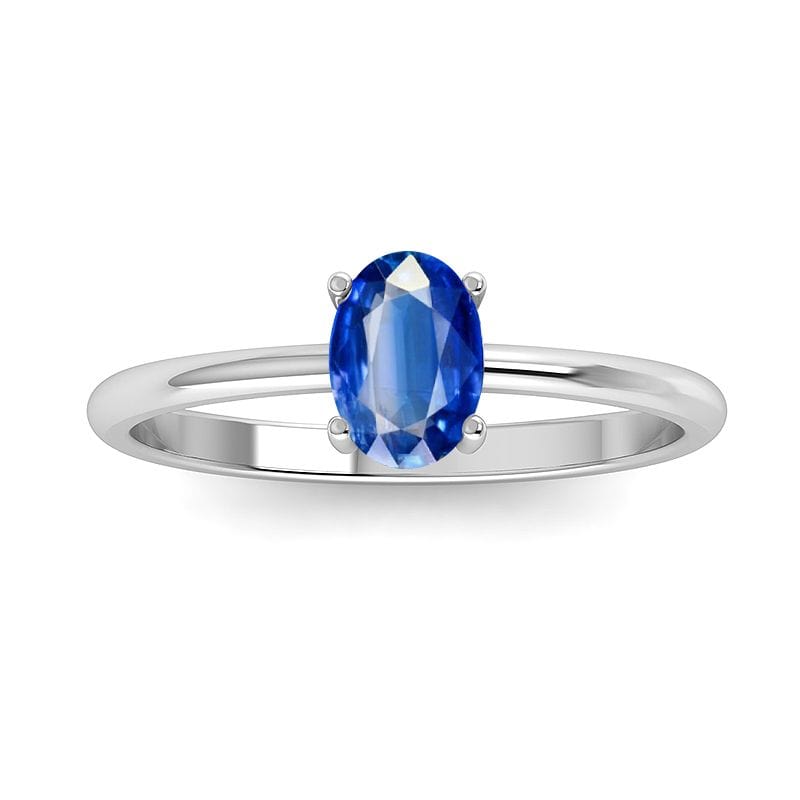 Blue Kyanite Faceted Sterling Silver Ring