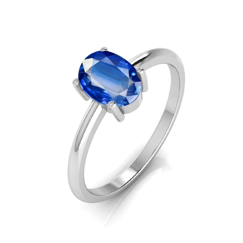 Blue Kyanite Faceted Sterling Silver Ring