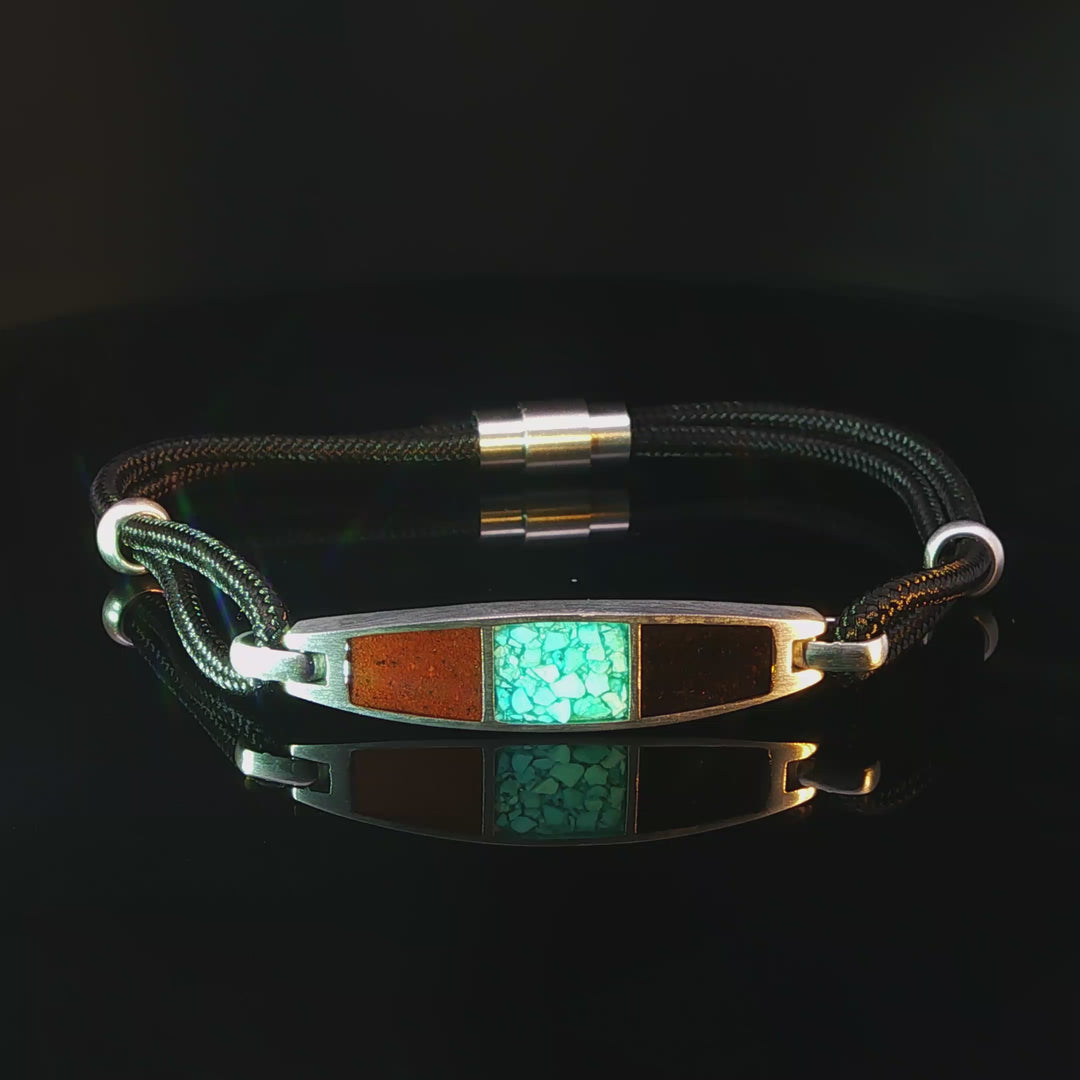 Men's Trinity Bracelet: Bell, Turquoise, Cathedral