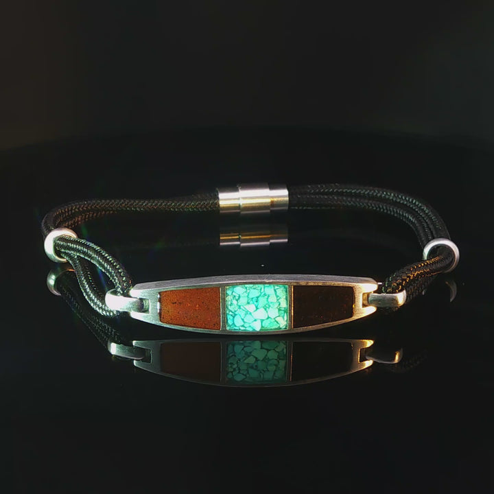Men's Trinity Bracelet: Bell, Turquoise, Cathedral