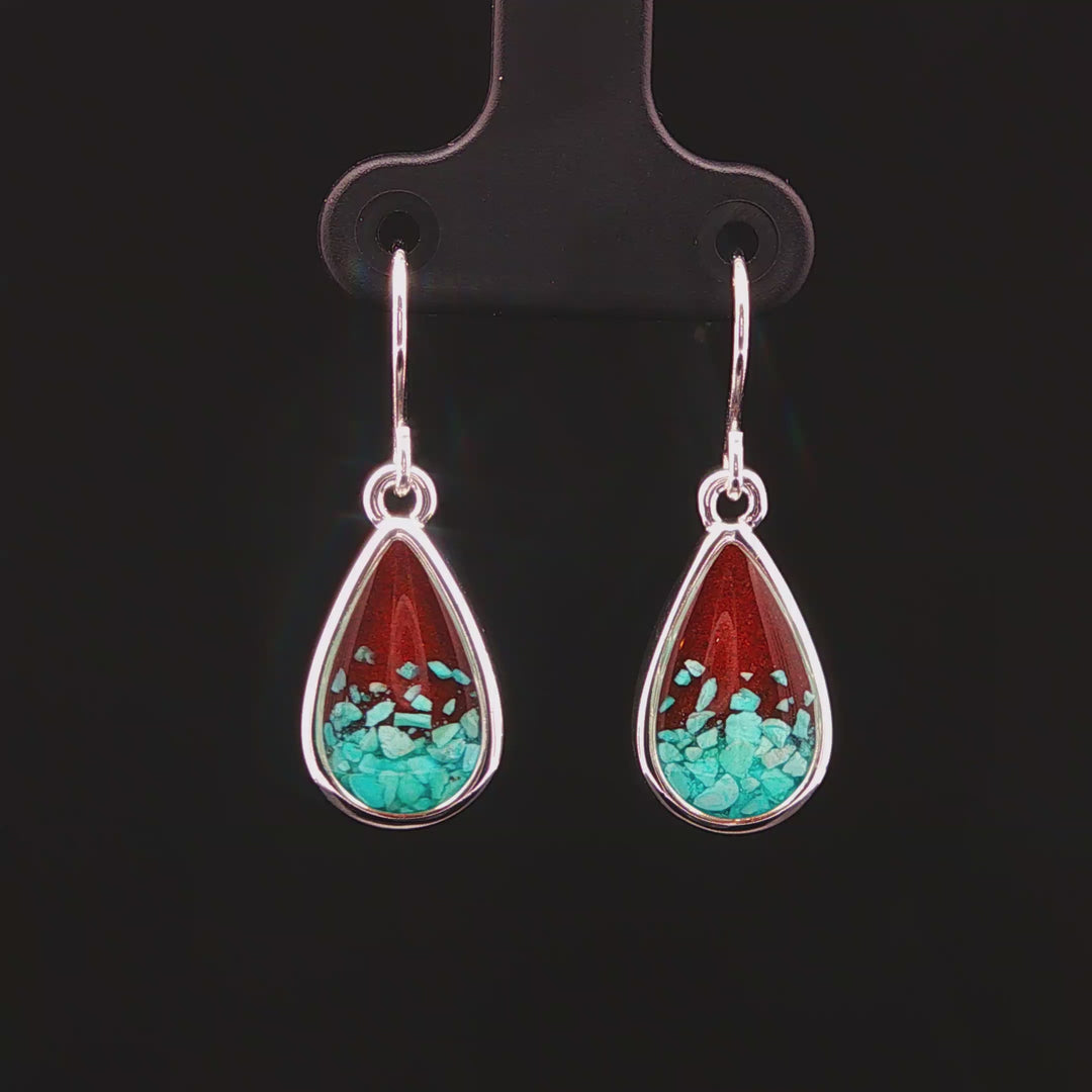 Explorer Teardrop Bell Rock Sterling Silver Earrings