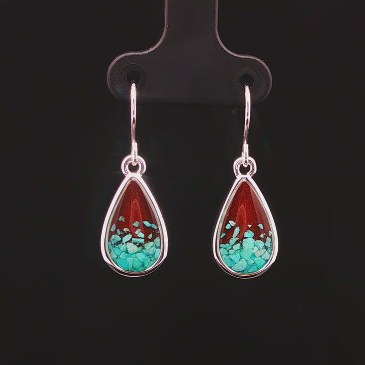 Explorer Teardrop Bell Rock Sterling Silver Earrings