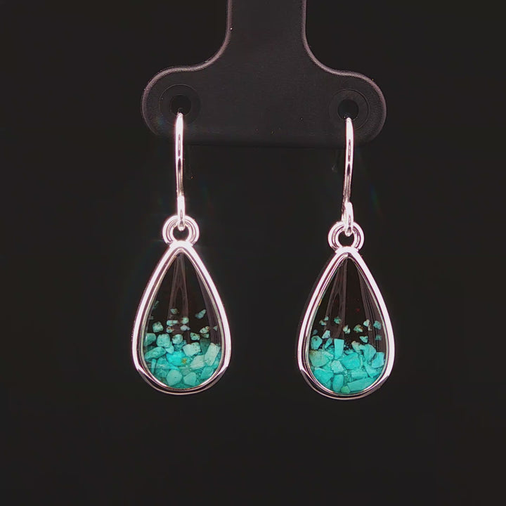 Explorer Teardrop Cathedral Sterling Silver Earrings