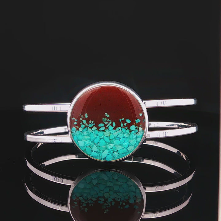 Turquoise & Bell Rock Charged Bracelet 360 view