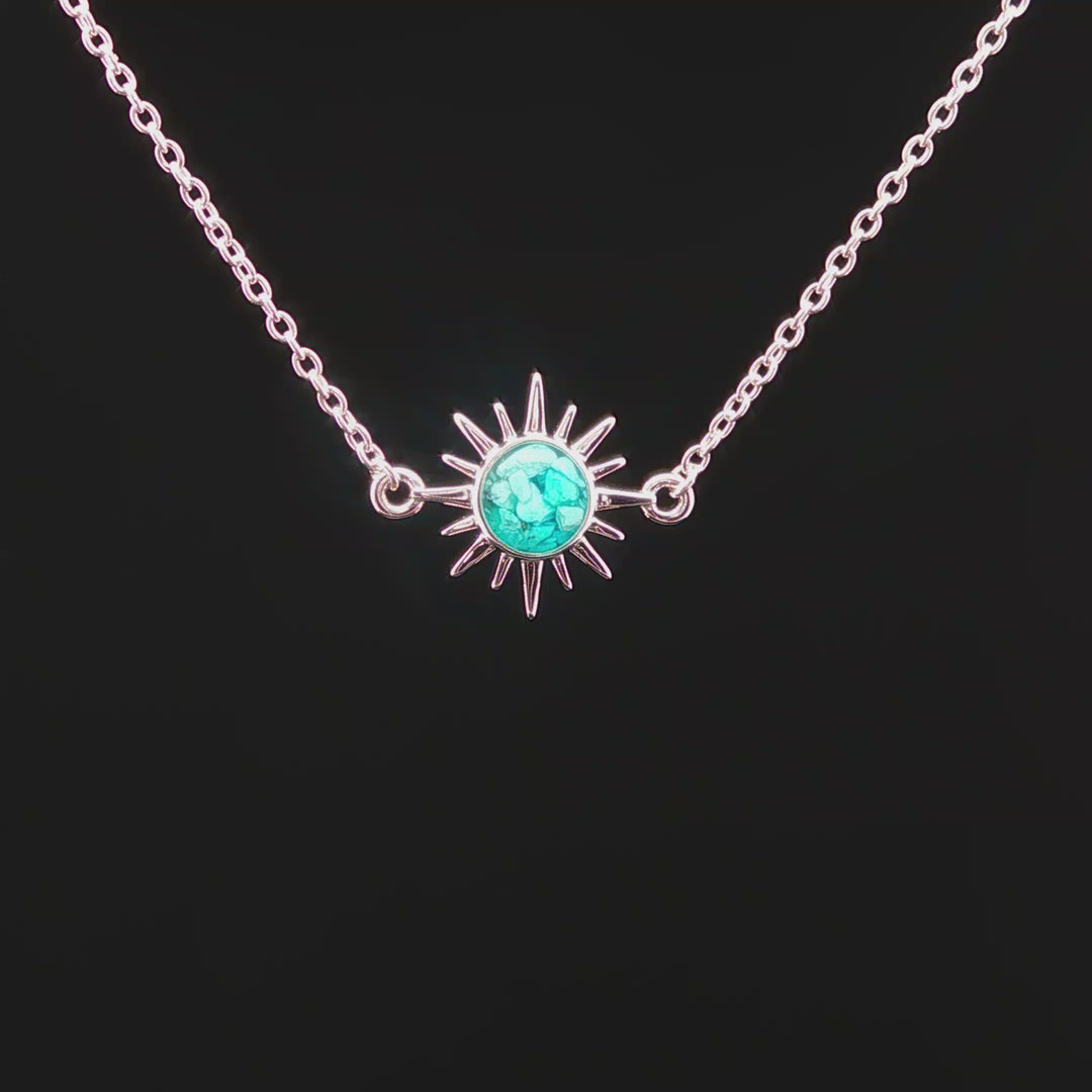 Delicate Sunburst Turquoise Bracelet
