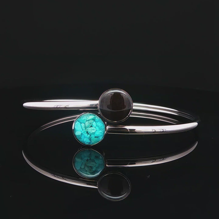 Turquoise & Cathedral Rock Charged Twist Bypass Bracelet