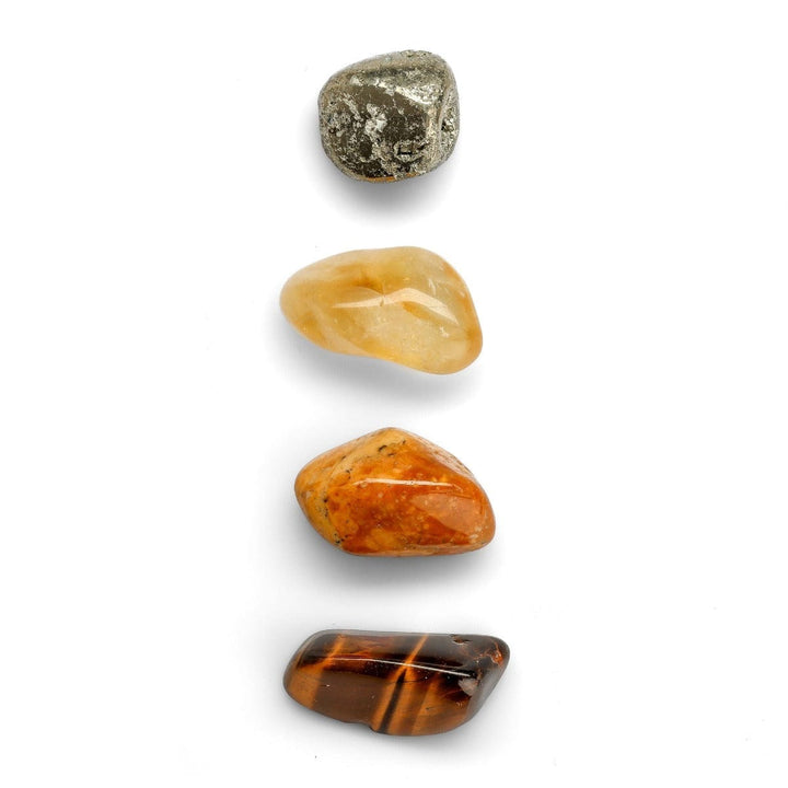 Solar Plexus Chakra Bundle - Pyrite, Citrine, Yellow Jasper, Tiger Eye