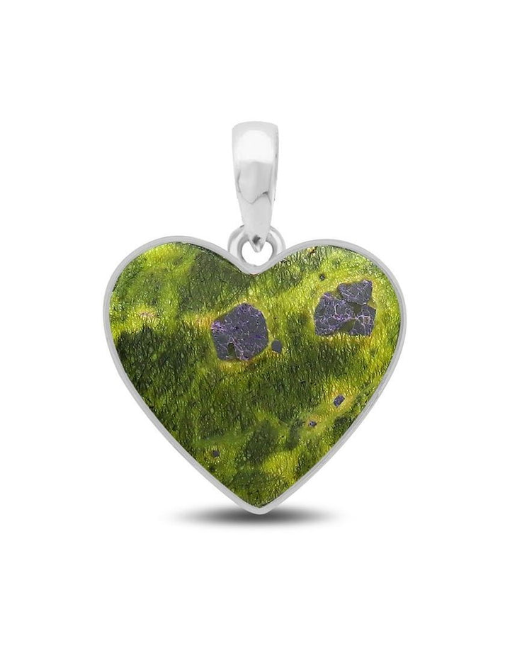Atlantasite Sterling Silver Pendant - Heart Shape